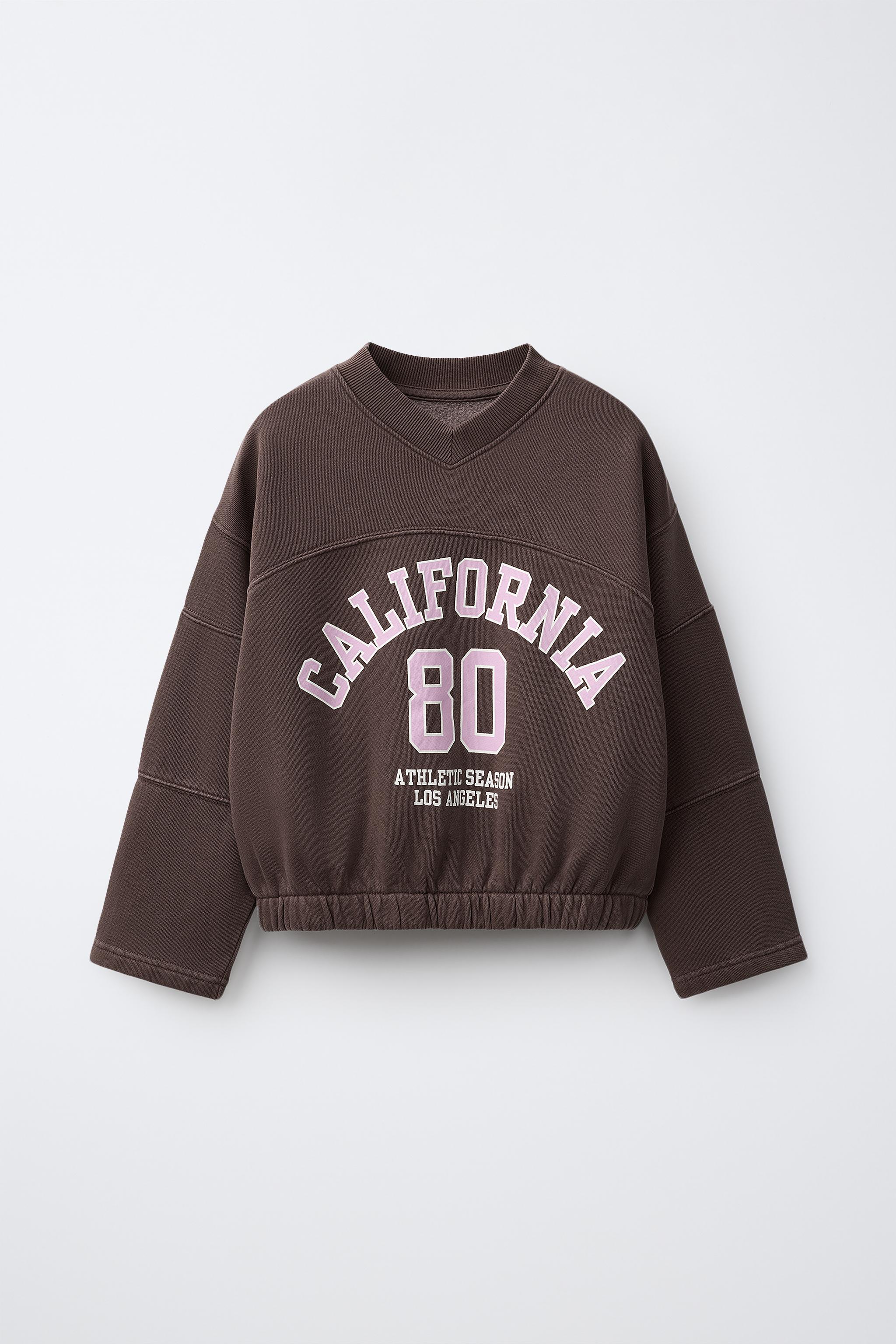 WASHED-EFFECT GRAPHIC SWEATSHIRT